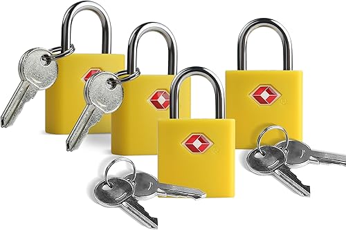 Candados de equipaje aprobados por la TSA, candado pequeño con llave, cerraduras TSA para equipaje, candados con llave para maleta, seguro de viaje,