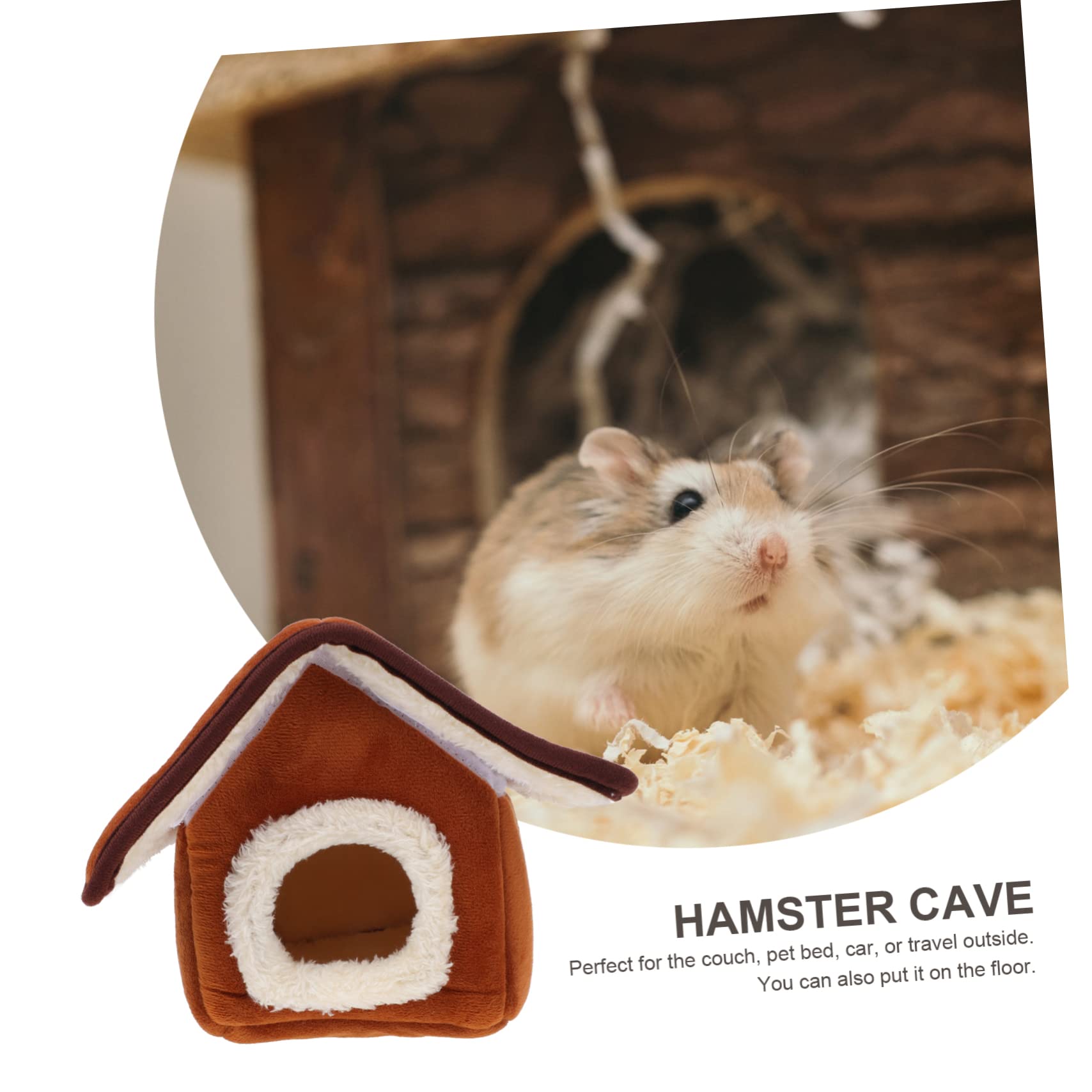 POPETPOP 2 STK Baumwollnest Für Kleine Haustiere Kuschelhüttenzelt Warmer Hamsterkäfig Hamster Lebensraum Bett Rattenhaus Hamsterversteck Hamsterbett Baumwolle Haustierzubehör Kleine Tiere