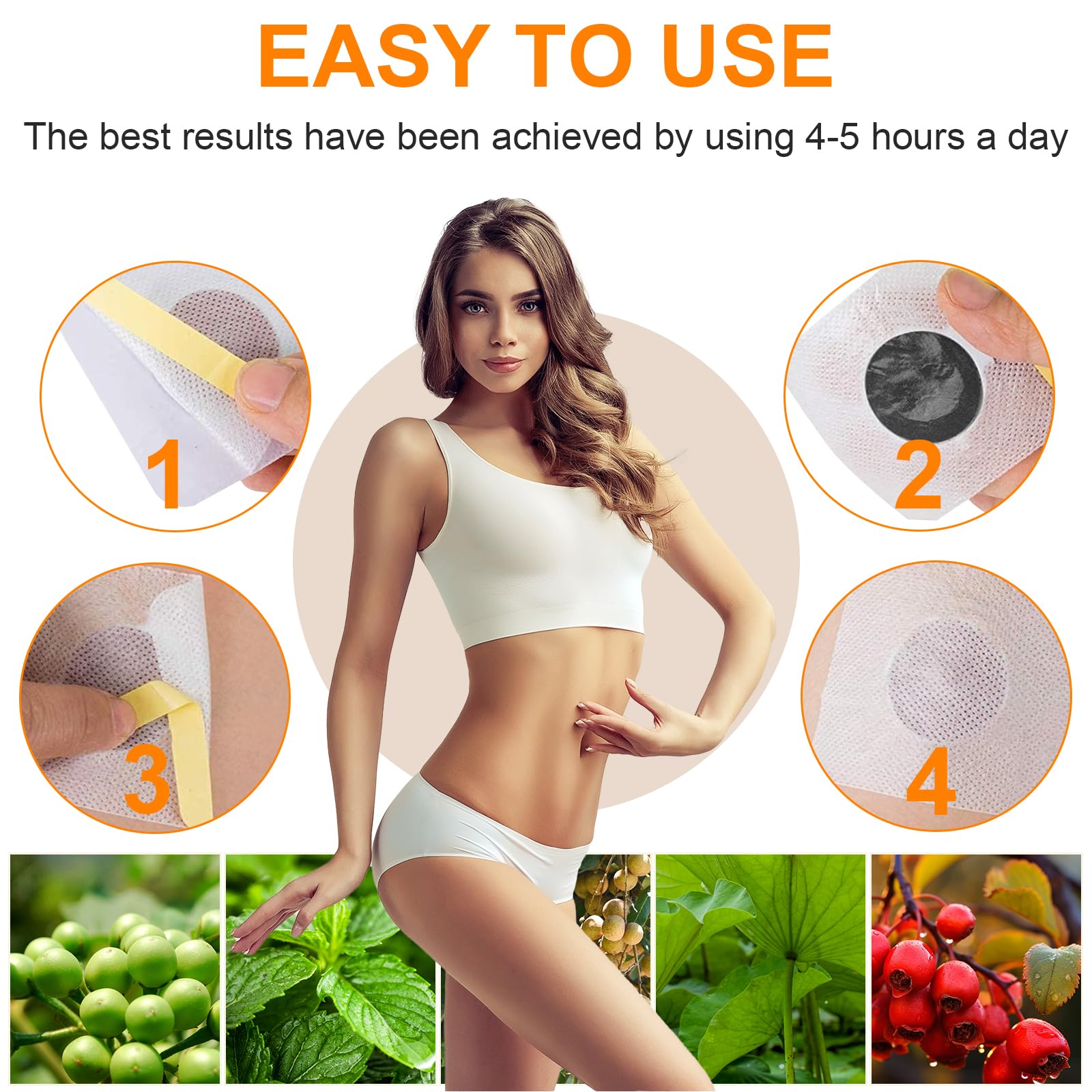 Mugwort Belly Patch for Men and Women with Natural Plant Extracts-Comfortable and Safe Belly Stickers-120Pcs,3.84oz — Amazon image 7
