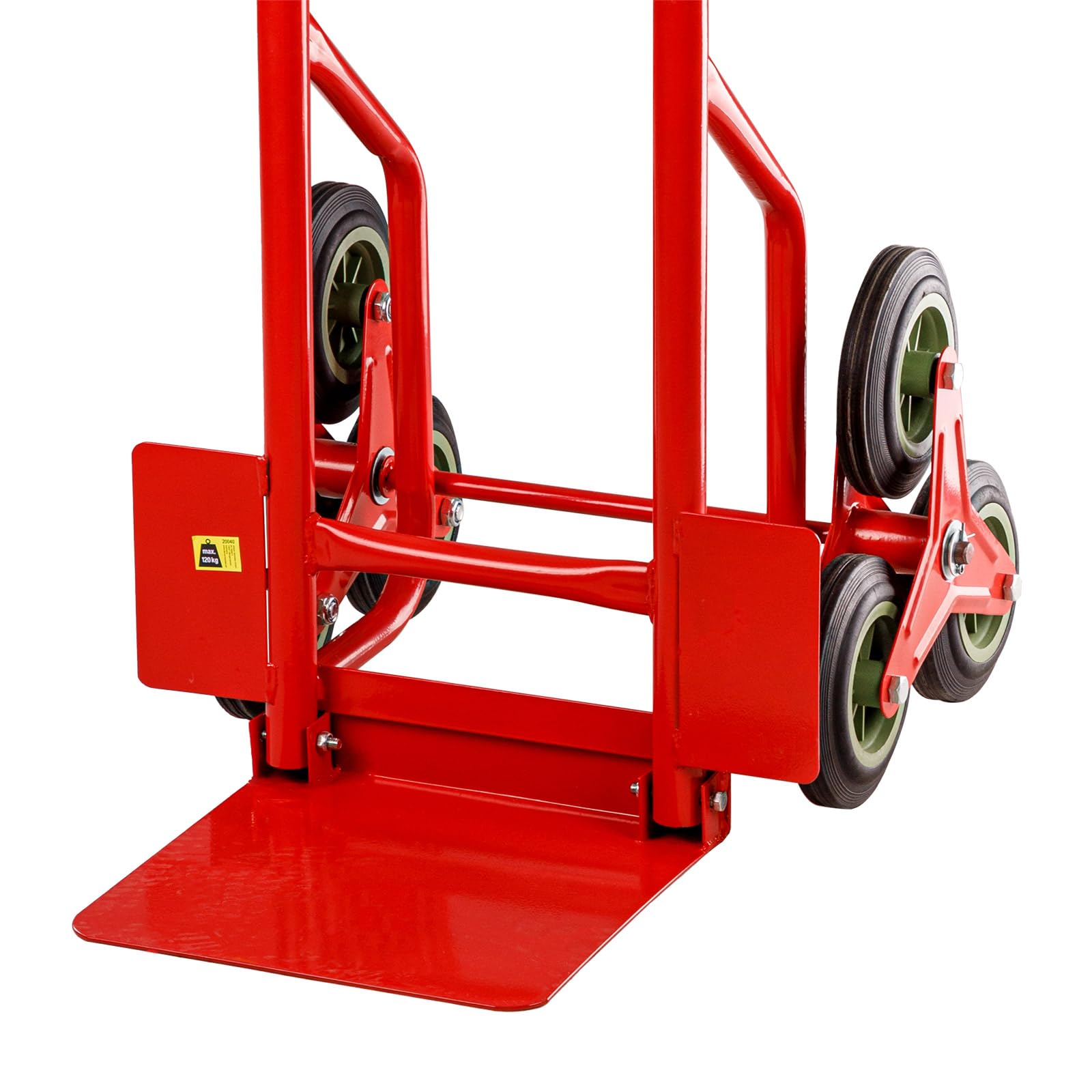 DEMA Stahlrohr Treppenkarre mit 3-Stern-Rädern, Transportkarre, Sackkarre, Treppensteiger - 120 kg, Robust, Kippsicher, Langlebig für Werkstatt, Lager, Umzug