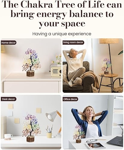 Miniatura 8 de Árbol de la vida de cristal de 7 chakras, caja de regalo mejorada, regalo del día de San Valentín, regalos de cumpleaños únicos para mujeres, 7