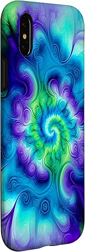 Miniatura 9 de Funda para iPhone 12 Pro Max con diseño de teñido anudado color azul cian morado verde