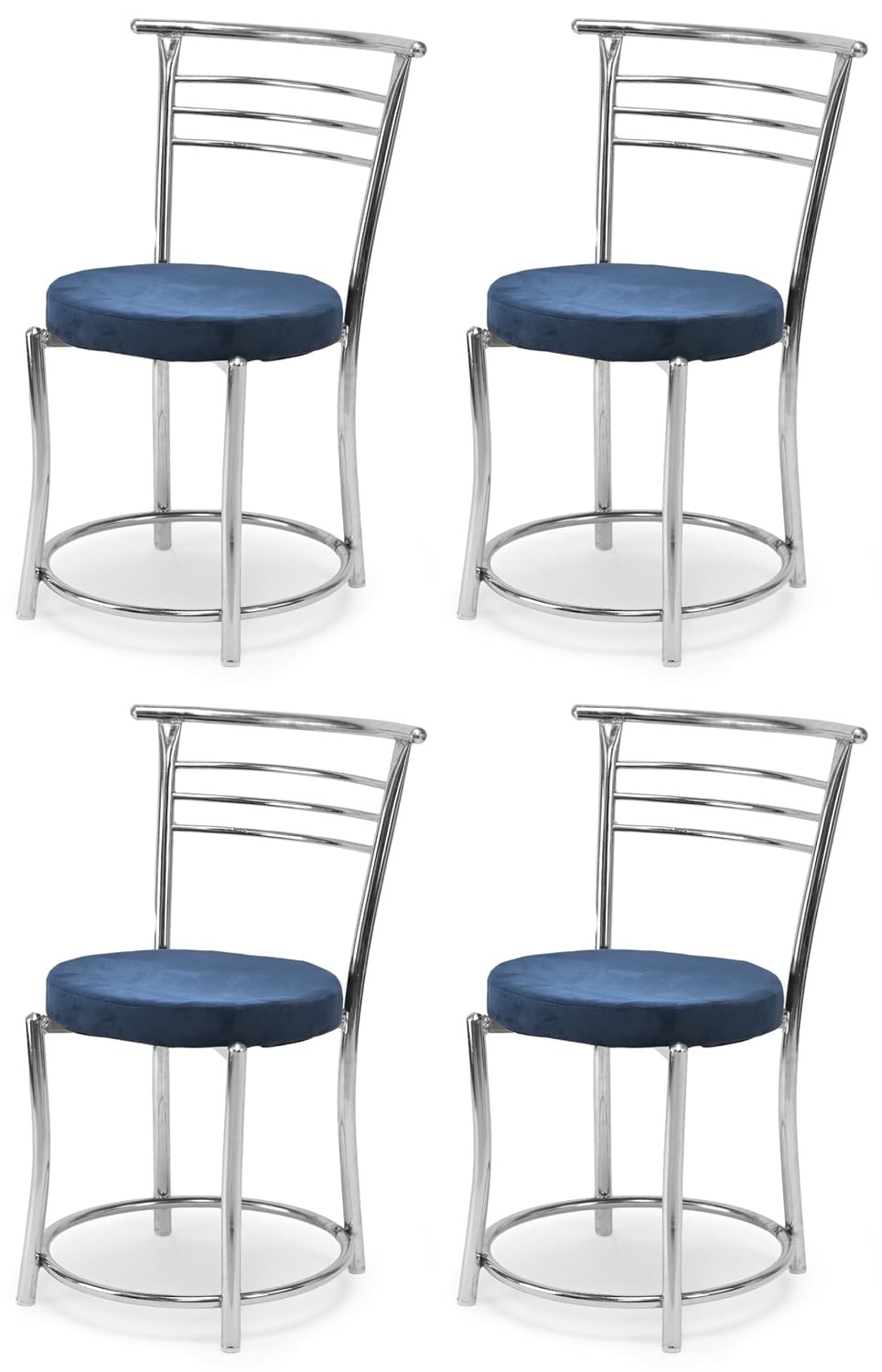 Goyal steel & furniture Chairs for Dining Table, Steel Chair, Dining Chair with Comfortable Cushion (4, Blue, Standard) Toy Review India (Iknoor World )