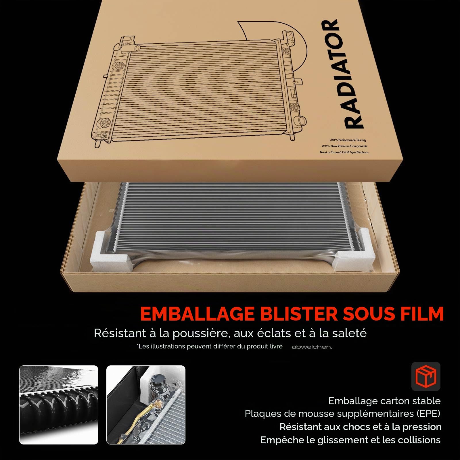 Frankberg Radiateur, refroidisseur d'eau, refroidisseur de moteur