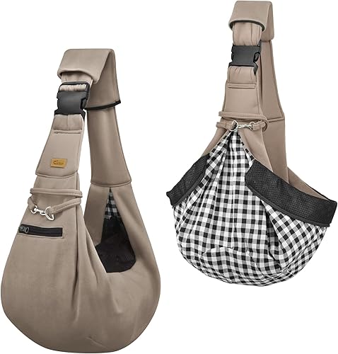 Miniatura 7 de Cuby Transportador para perros y gatos  Bolsa reversible para mascotas manos libres  Bolsa suave y diseño de bolsa  Adecuado para cachorros, perros