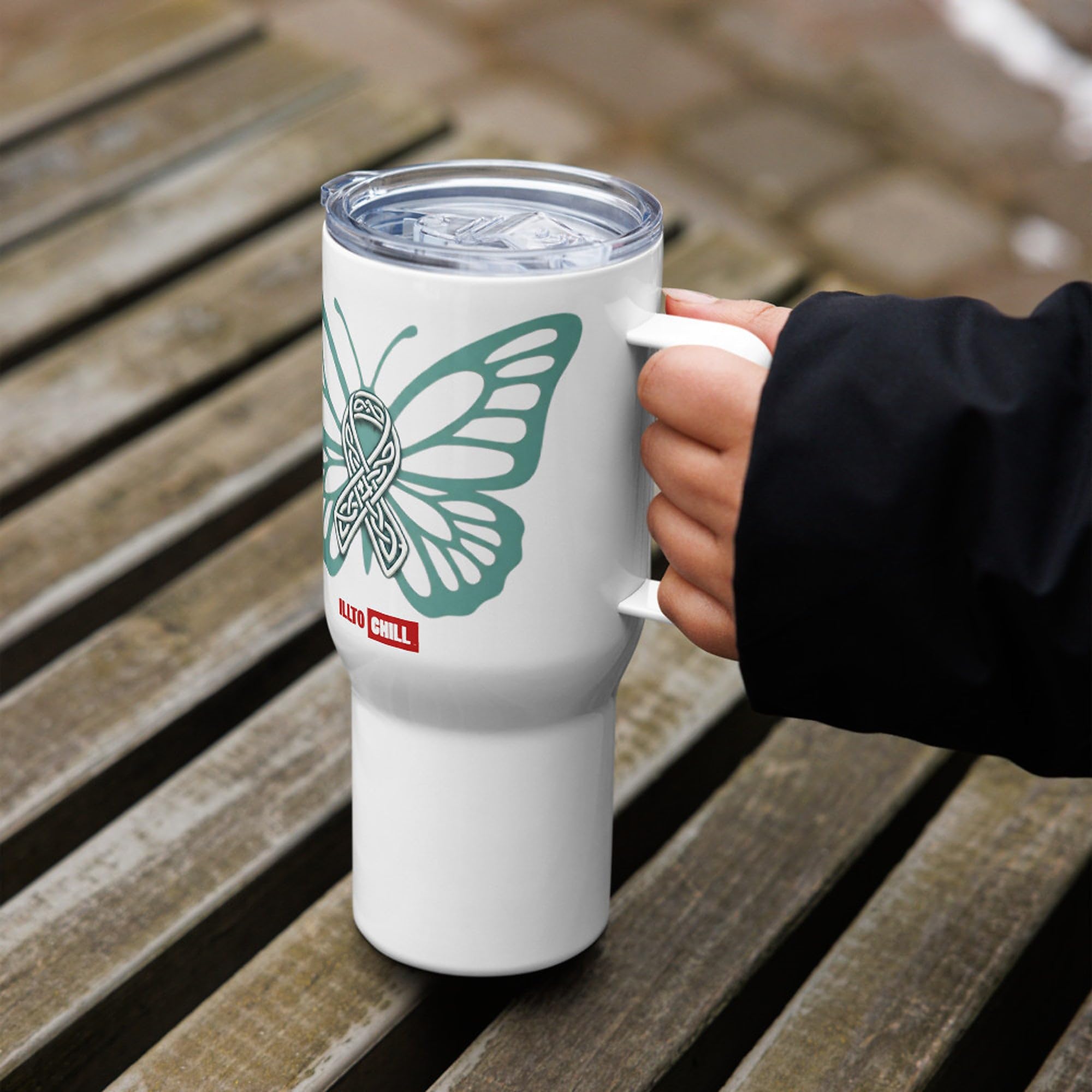 Taza de Viaje POTS con Asa, Regalo para la Comunidad POTS