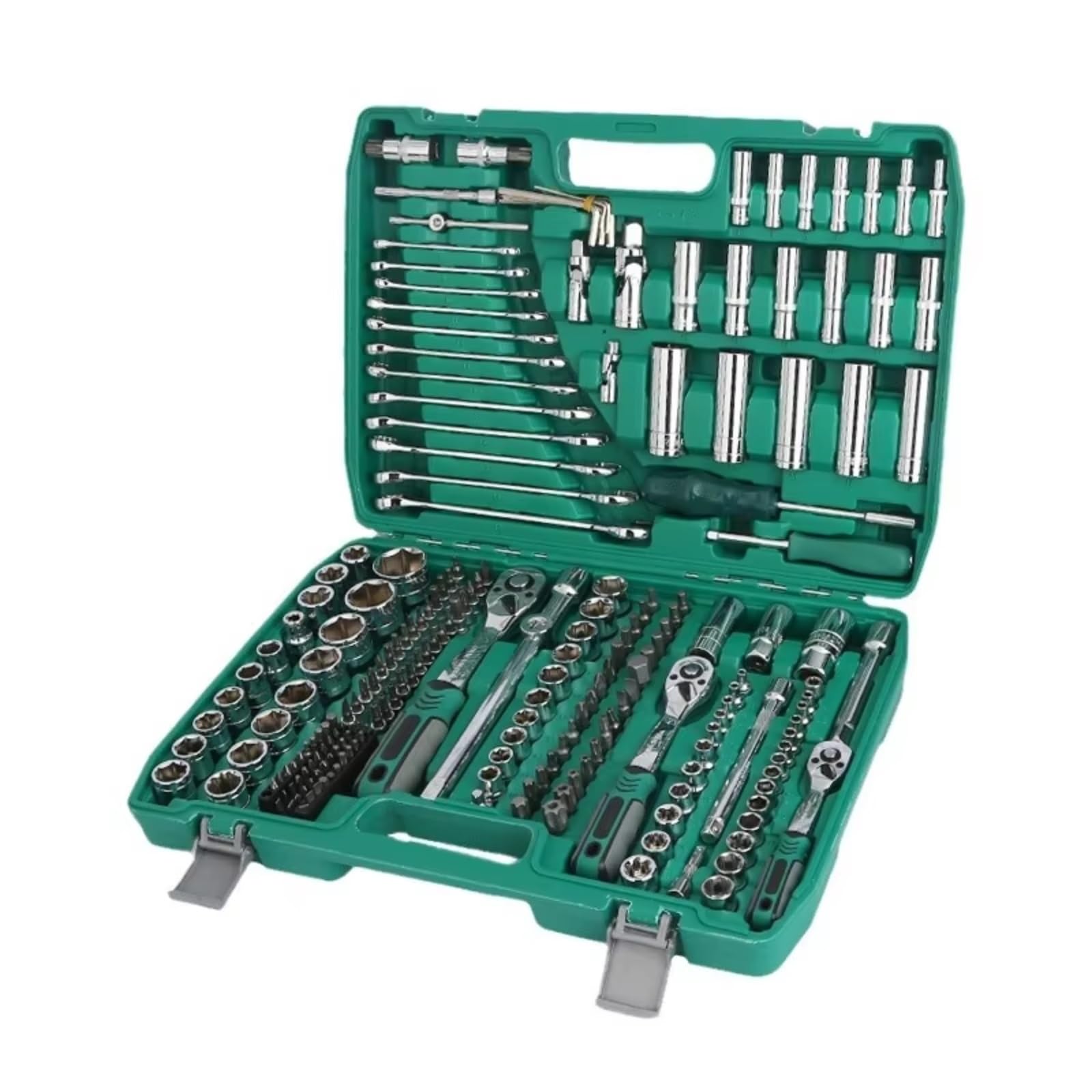 Juego herramientas mecánico Conjunto Herramientas Reparación Automóviles Juego Llaves Trinquete Manga Doméstica Combinación De Herramientas De Reparación Manual 216 Piezas