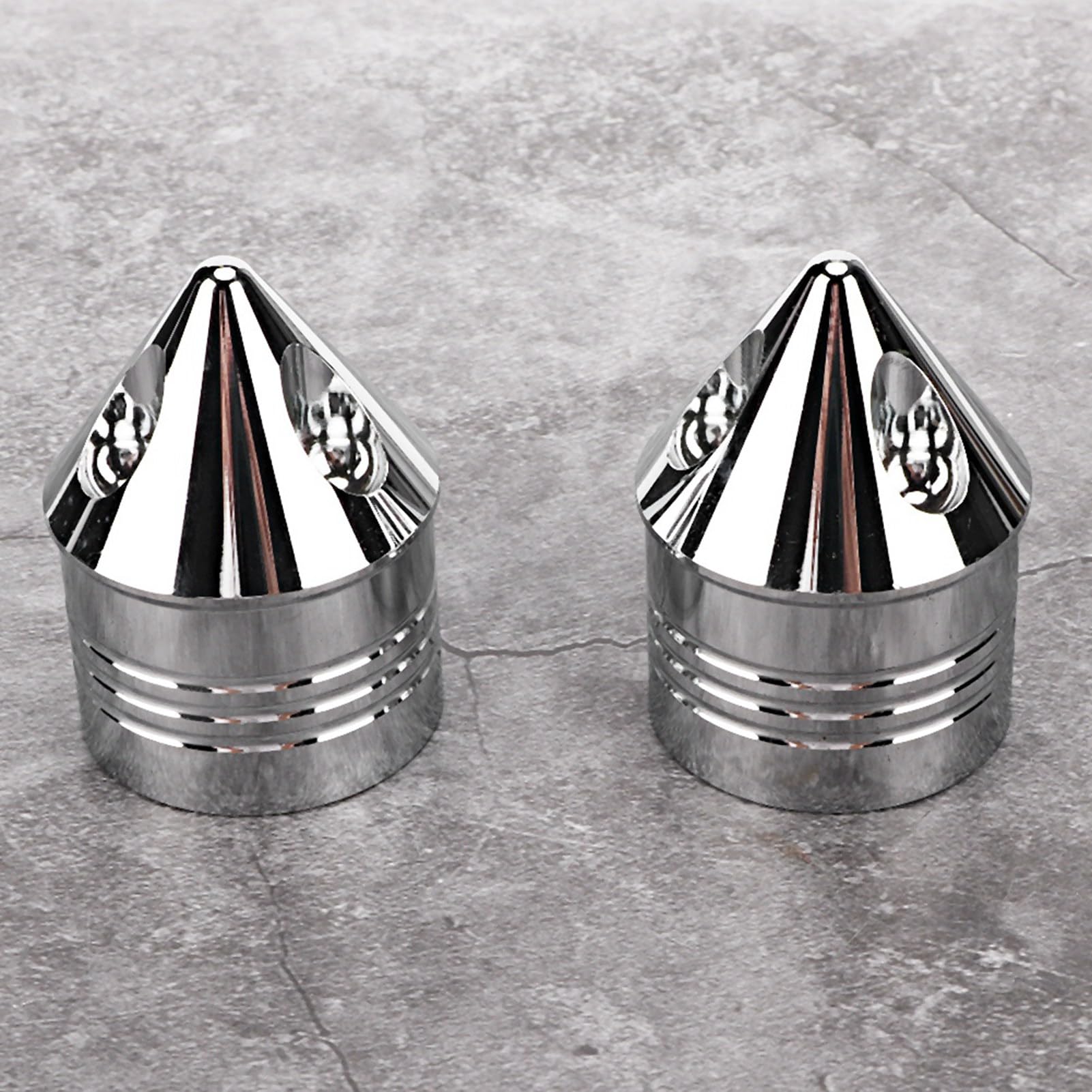 Tbest Couvercle D'essieu de Moto Couvercle D'écrou D'essieu Remplacement du Capuchon Avant en Alliage D'aluminium Remplacement Direct Performance Stable [Marque] avec écrou à (Chromé)