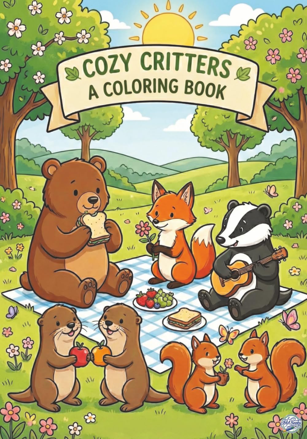 Cozy Critters a Coloring Book: Single-Sided Coloring book, 60 Pages, 7x10 Inches, 30 Coloring Pages