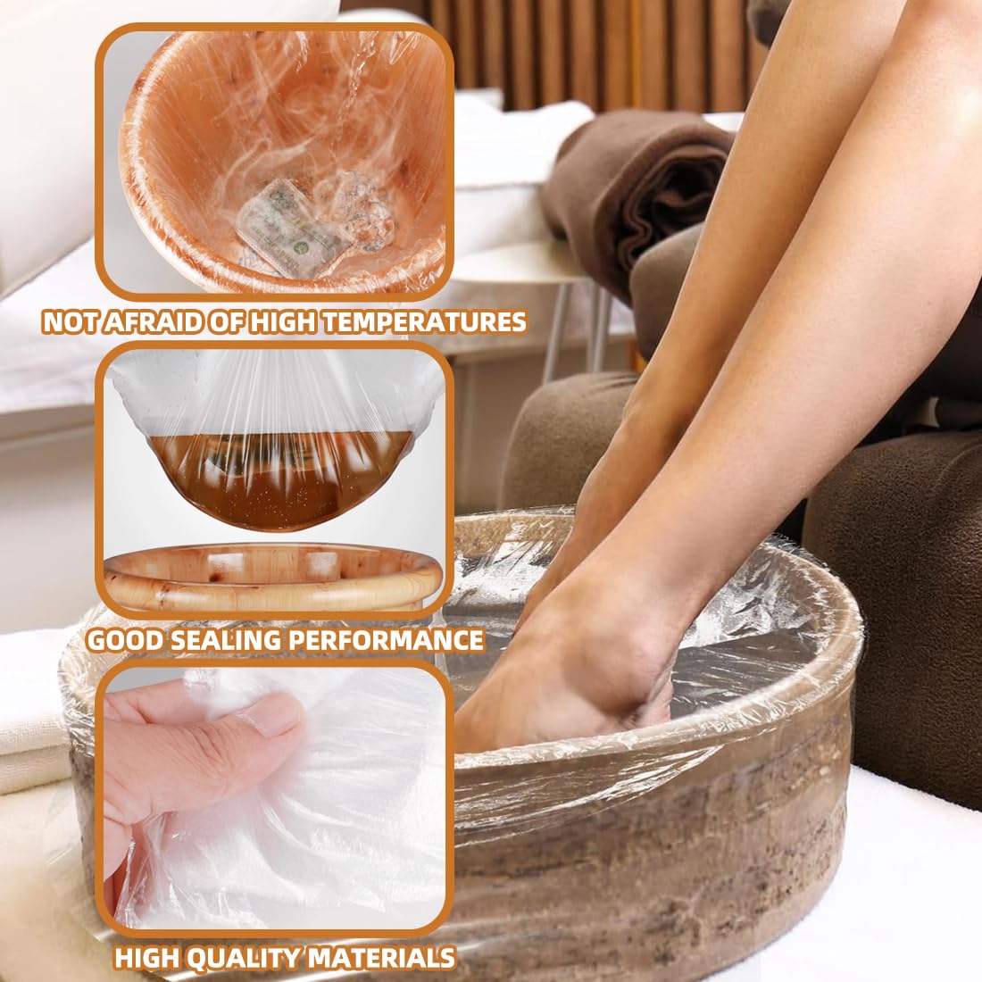80 Pz Fodere per Pedicure Portatili Monouso – Adattabili a Pediluvi Spa, Compatibili con Pediluvi Singoli, Doppi e Secchi
