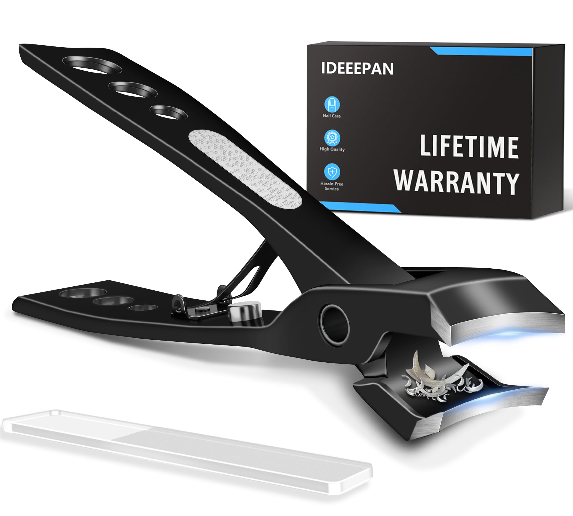 Toenail Clippers for Thick Nails Ingrown Nails Slanted Curved Nail Clipper with Catcher Heavy Duty Large 20MM Wide