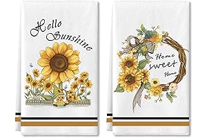 Adorable Sunflower Gnome Kitchen Towels