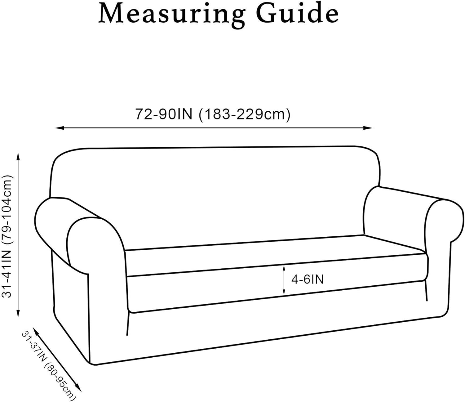 Turquoize Couch Slipcover with Separate Cushion Cover Bundle Loveseat Slipcover & Sofa Covers/Furniture Protector Navy