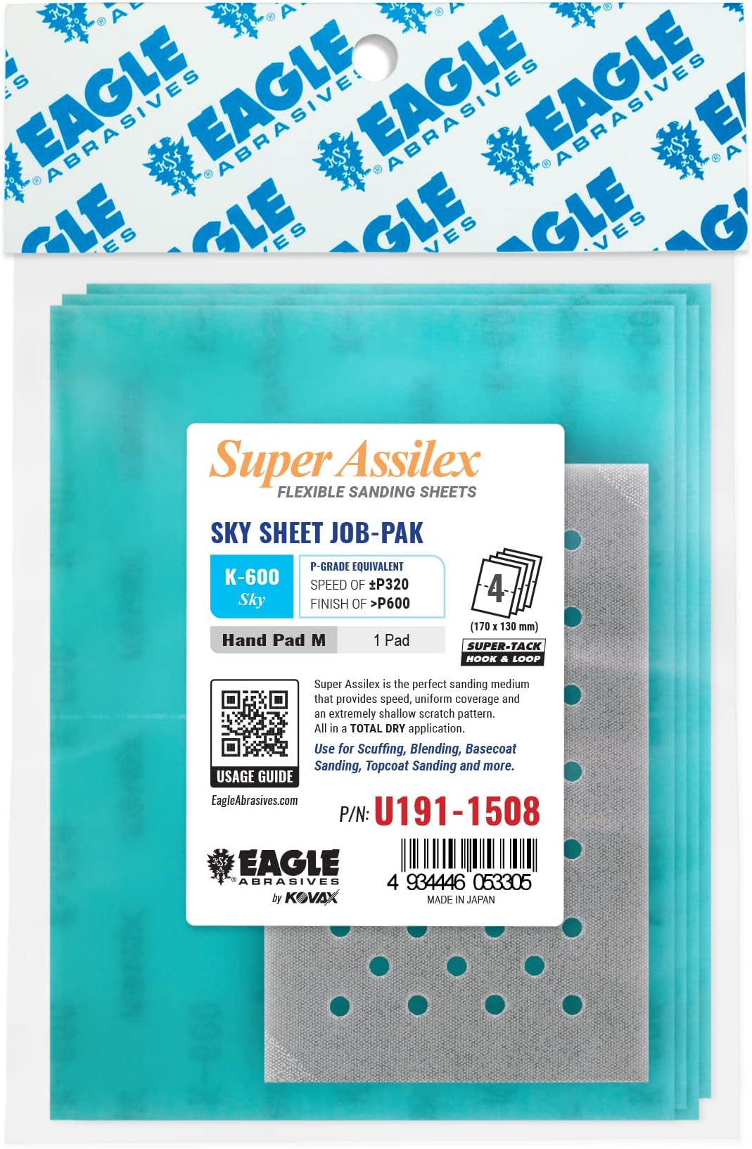 Eagle U191-1508 - Super Assilex Sky Sheets - 4 shts & 1 Pad M/Pack - 1 Pack