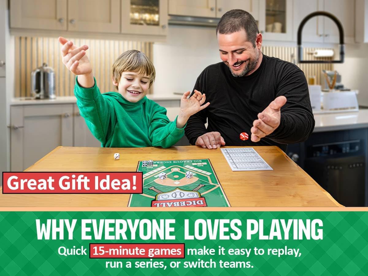 The Action-Packed Baseball Board Game with Both Offensive & Defensive Play, Easy to Learn for Kids and Adults, Great Gift Idea