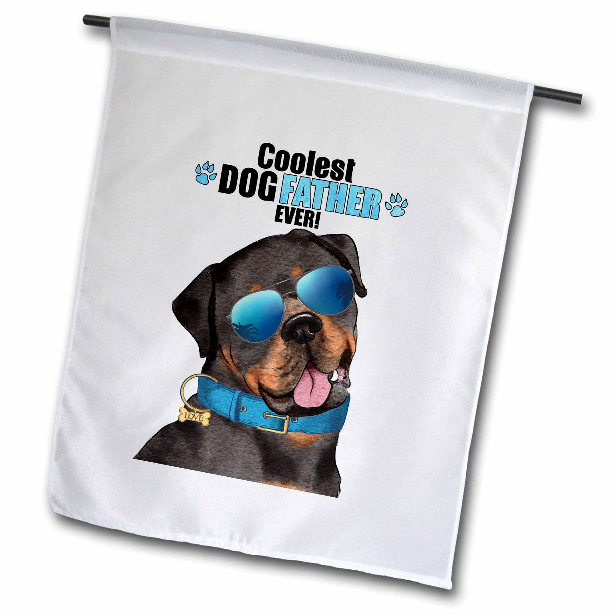 3dRose Rottweiler in Aviator Sunglasses for One Cool Dog Father - Flags (fl-381616-2)