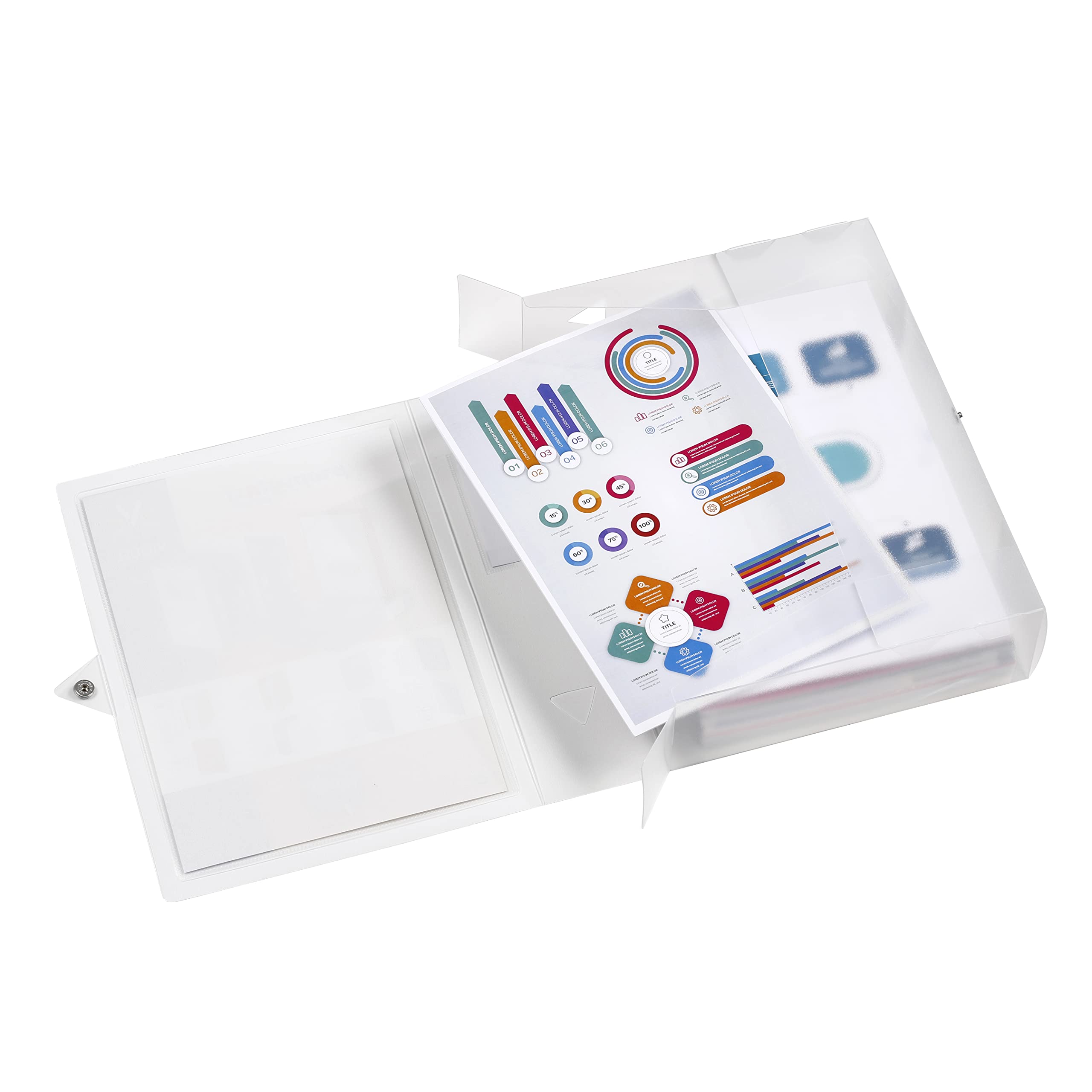 Viquel Class Doc PROPYGLASS Personalisable Box File Spine Width 80 mm Back colourless - Image 4