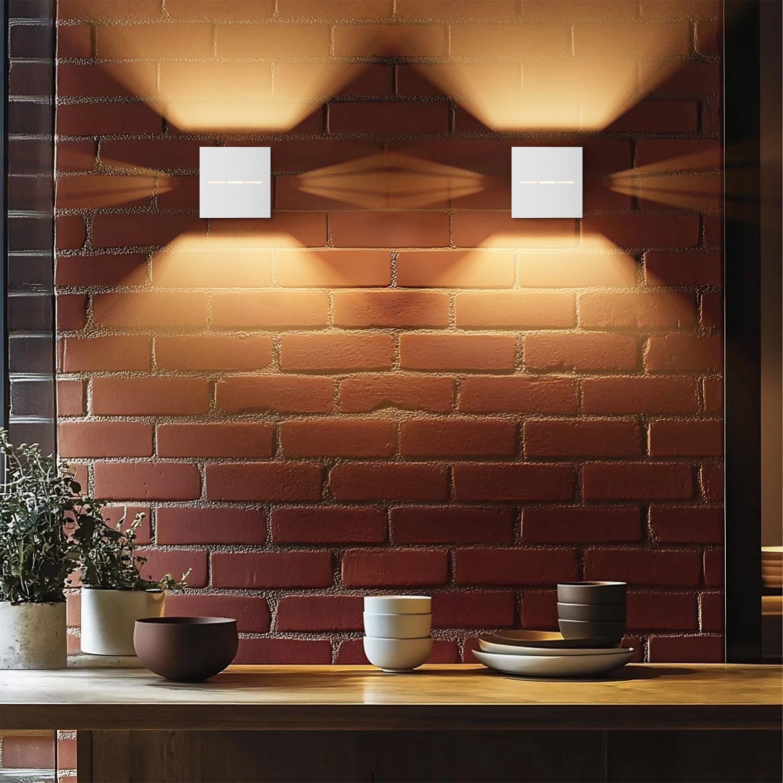 Klighten 2 Pezzi 5W Lampade da Parete per Interni Bianco Caldo 3000K Applique da Parete Con G9 Lampadina Sostituibile, per Portico, Scala, Corridoio,Balcone (Bianco)
