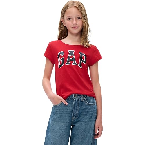 GAP Girls' Short Sleeve Logo Tee T-Shirt