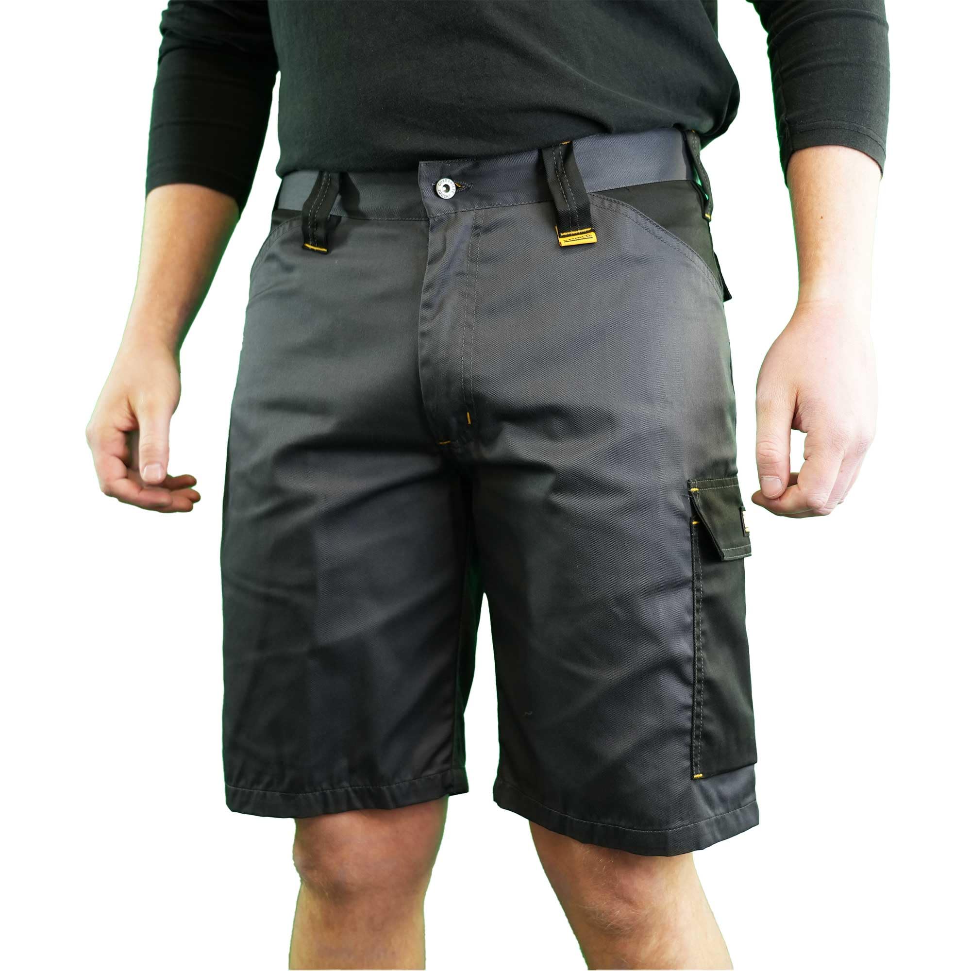 Dewalt Men's Grey/Black Milan Regular Fit, Utility Cargo Work Shorts, W32