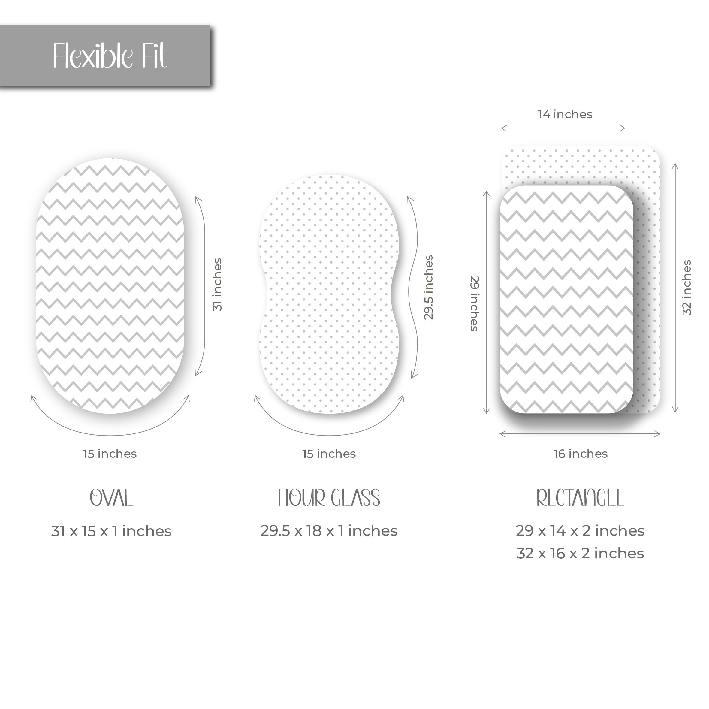Ely de & Co Parure de lit Berceau Lot de 2 100% coton jersey pour bébé fille – Gris Chevron et pois