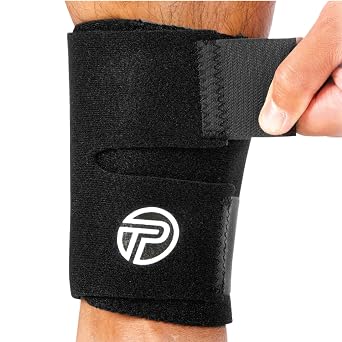 غلاف ضغط جبائر الساق لألعاب القوى Pro-Tec، تخفيف إزعاج جبائر الساق، ضغط جبائر الساق، قابل للتعديل، للرجال والنساء، دعم عضلات الساق، دعم ضغط الساق، أسود، رجال ونساء