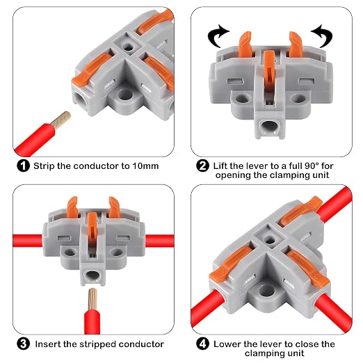 30Pcs Conectores de Cable Compacto con Tuerca de Palanca miniatura 2
