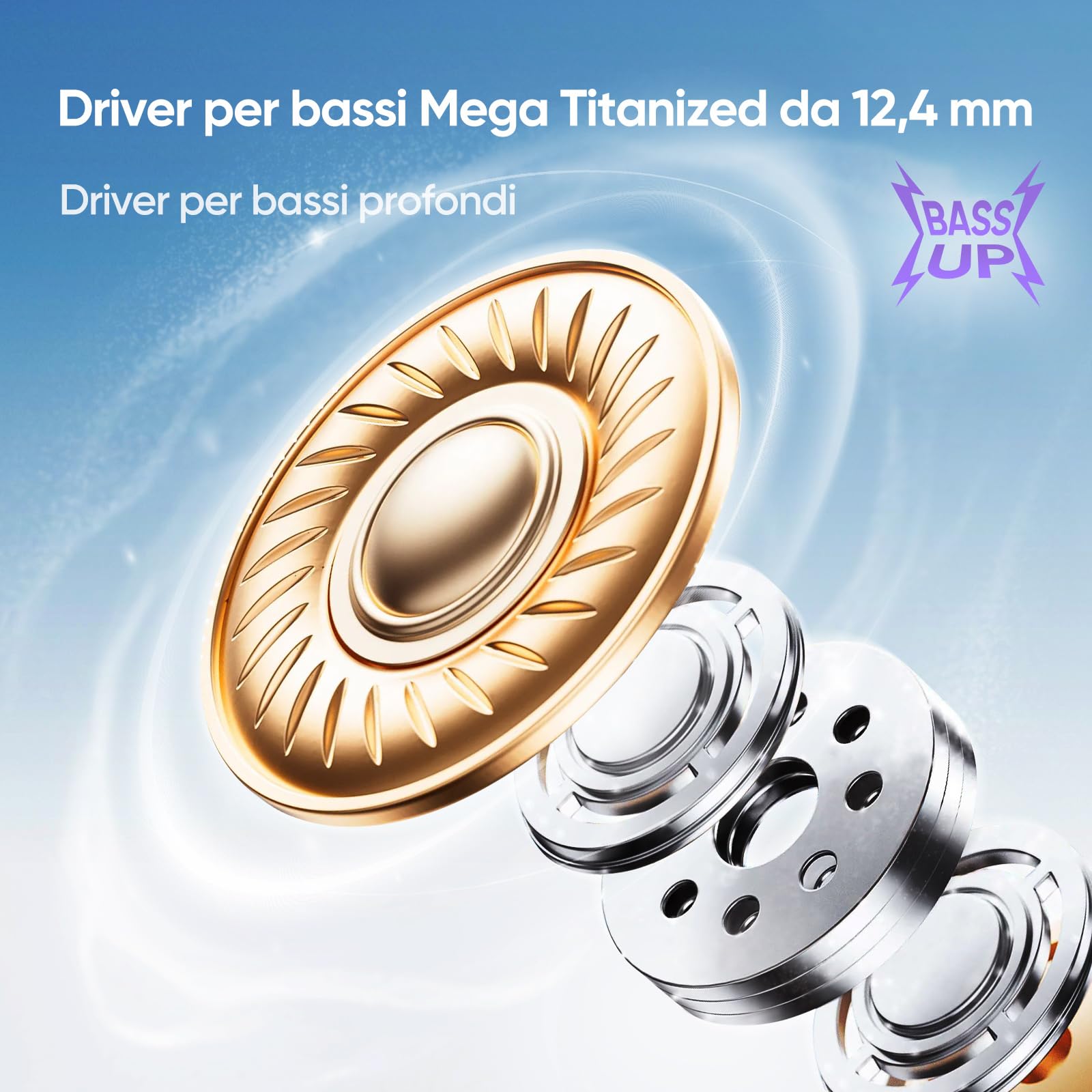 realme Buds Air 7 Cuffie Bluetooth Wireless, Driver Bass 12,4 mm, 52 h di Riproduzione, ANC 52 dB, 6 Microfoni ENC, Bassa Latenza 45 ms, Audio Spaziale, Hi-Res LHDC, IP55, Viola Lavanda
