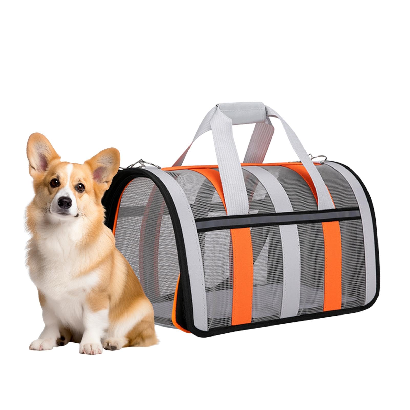 Sac de transport pliable pour chien et chat en maille respirante