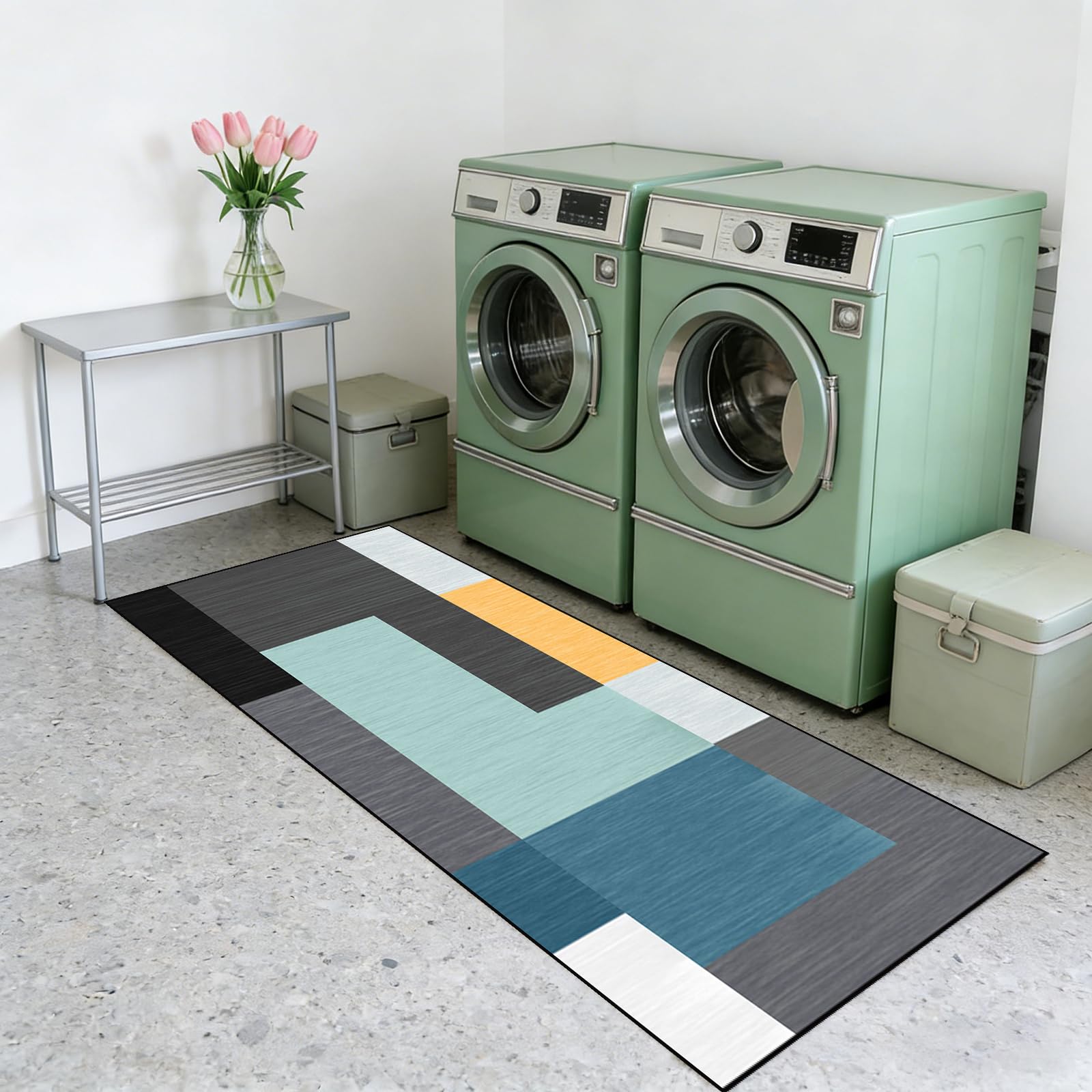 Alfombra de pasillo moderna lavable para proteger el suelo del salón y el dormitorio