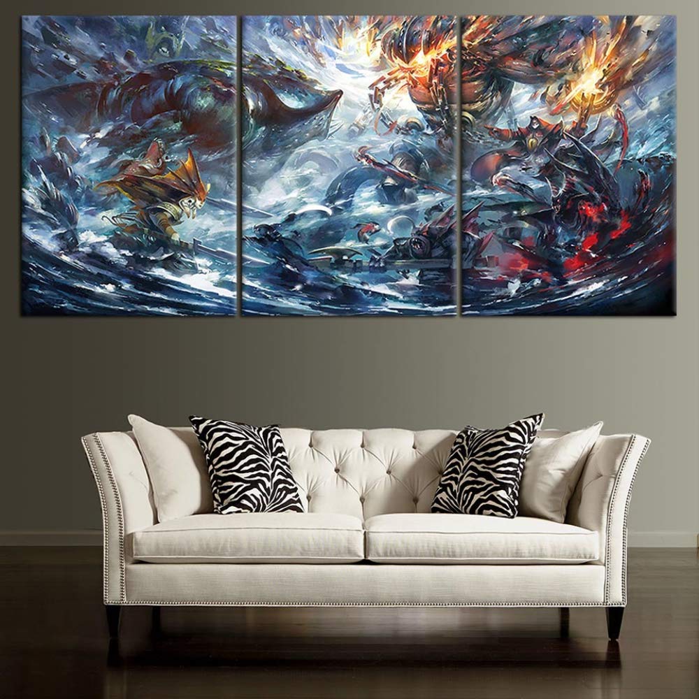 Tableau sur toile haut de gamme de 3 pièces pour salon