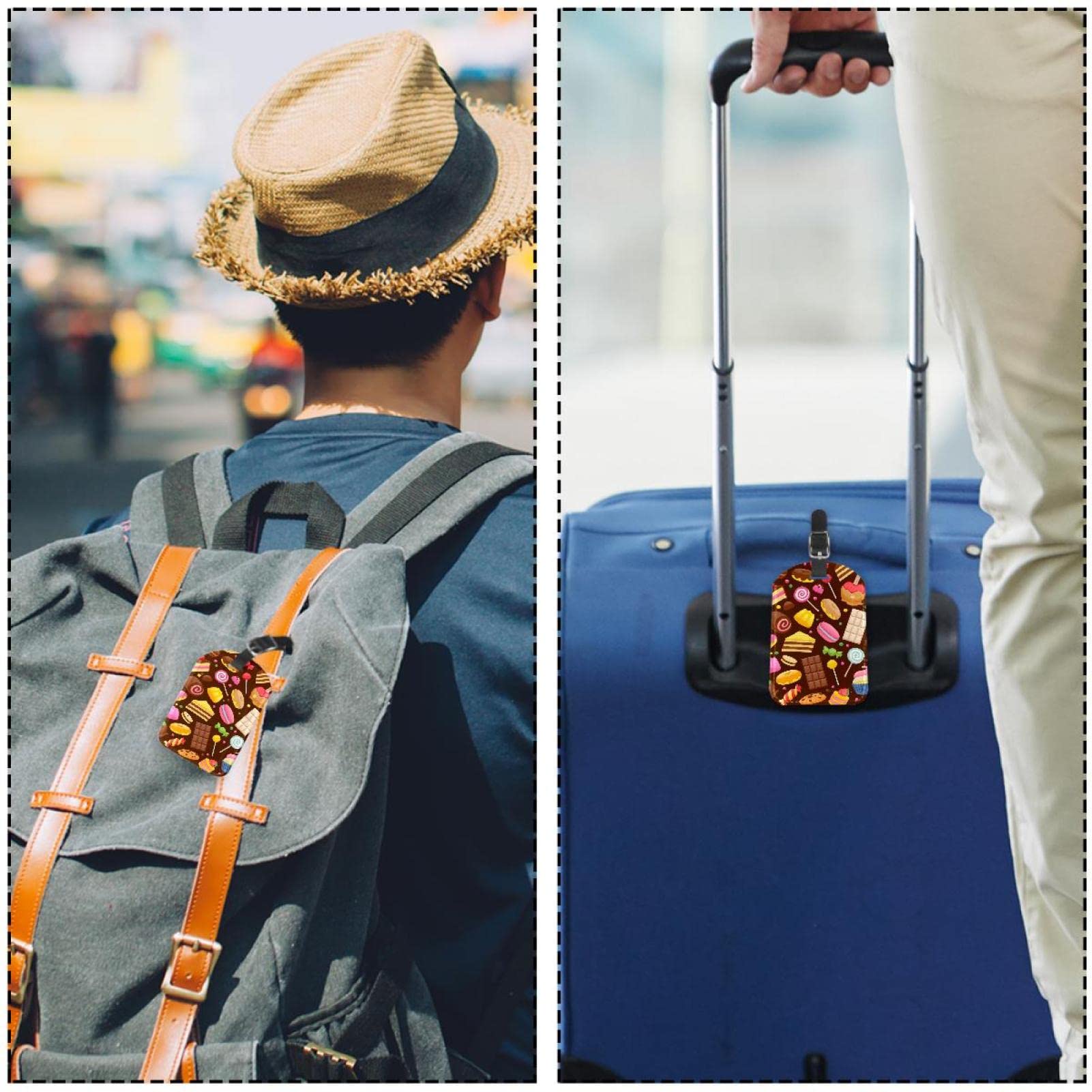 Etichette per bagagli in pelle personalizzate / Etichette