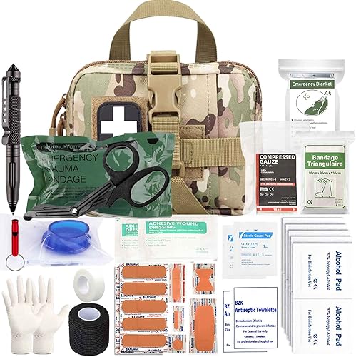 Miniatura 10 de Ifak Kit de trauma, kit de primeros auxilios de emergencia táctico Molle Med, kit médico de supervivencia militar Molle EMT, suministros de repuesto