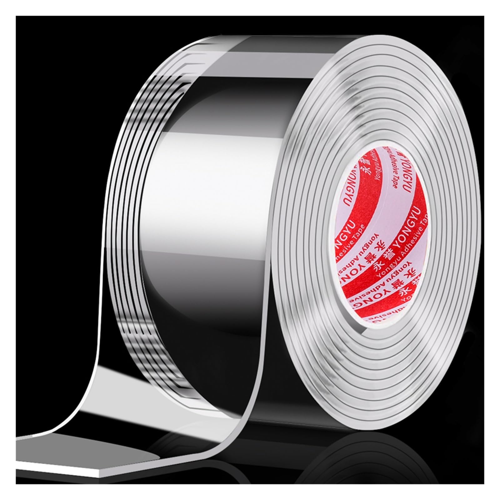 Cinta adhesiva de doble cara para uso intensivo, Single Sided Translucent Nano Tape 10m x 1mm (15-100) mm for Bathroom Kitchen(10M-1MM-80MM)