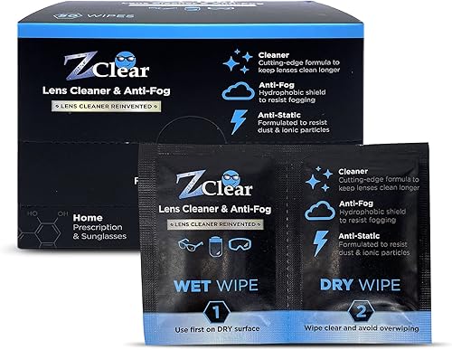 Toallitas antiniebla para ojos y gafas de sol  fácil de usar toallitas de limpieza de lentes húmedas y secas  Limpiador de gafas antivaho y