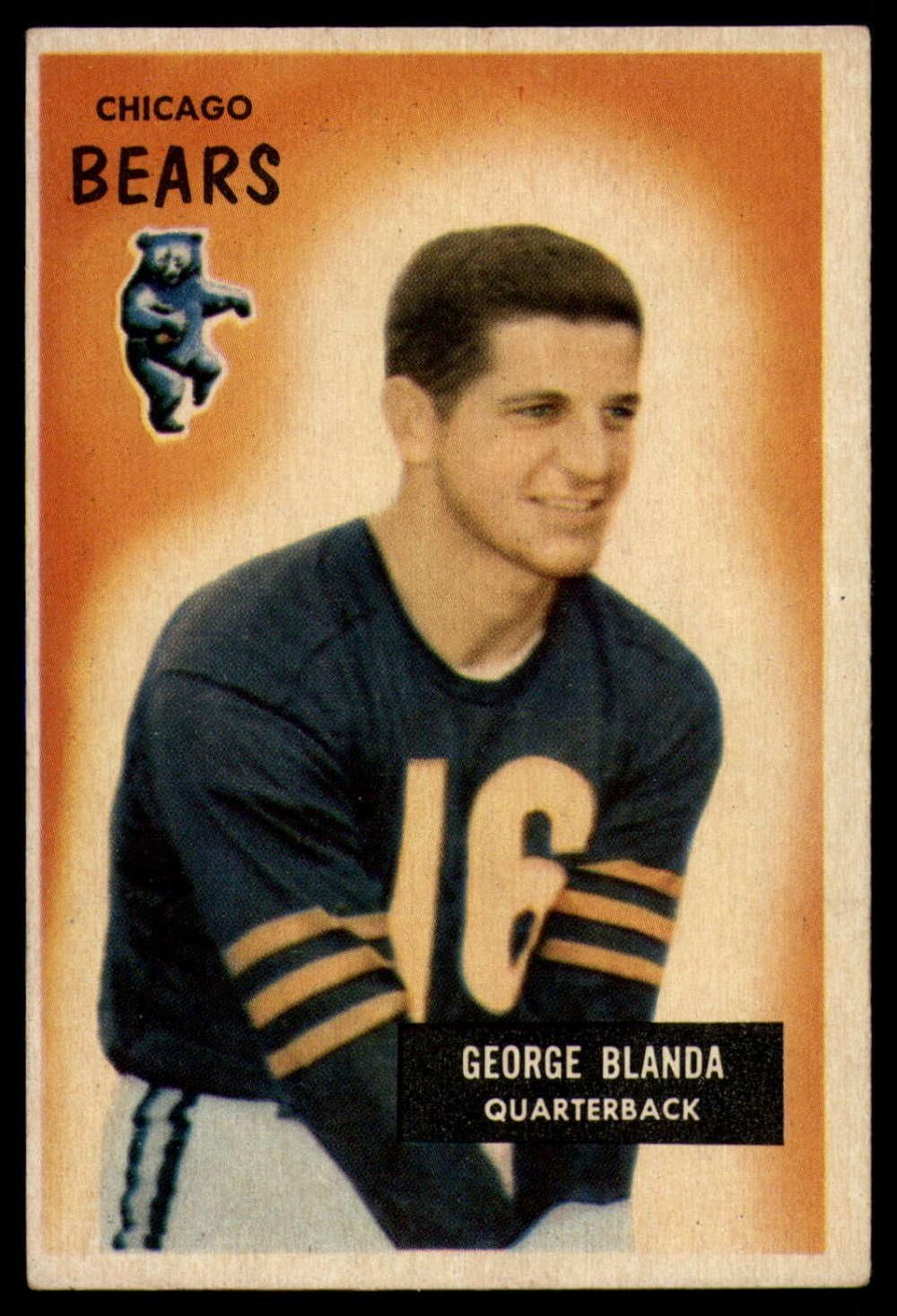 Football NFL 1955 Bowman #62 George Blanda EX++ Bears