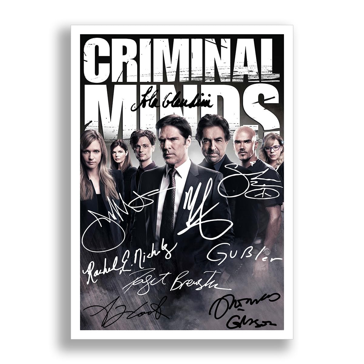 Mounted Gifts Trading A4 Poster Only Criminal Minds Cast Signed Autograph A4 Poster Photo Print Photograph Picture Tv Show Series Season Dvd Boxset Gift Mandy Patinkin Thomas Gibson (A4 Poster Only)