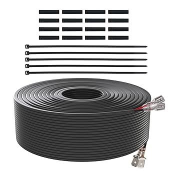 16 AWG 100 Feet 2-Wire Wiring Harness Extension Kit Light Bar Extension Wire Harness for LED Work Light Bar Led Pods Off Road Lights (16AWG-100ft)