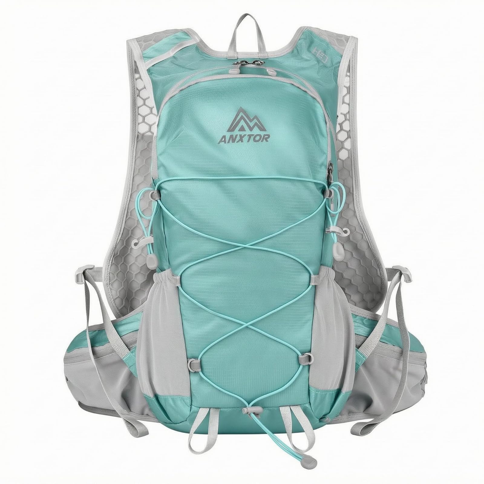 BNF® Lightweight Trail Running Backpack Breathable Hydration Backpack Ventilated Back Panel Outdoor Gear Water-Resistant for Cyclists, Hikers, Trekkers, Hiking, Trekking, Light Green-image-19