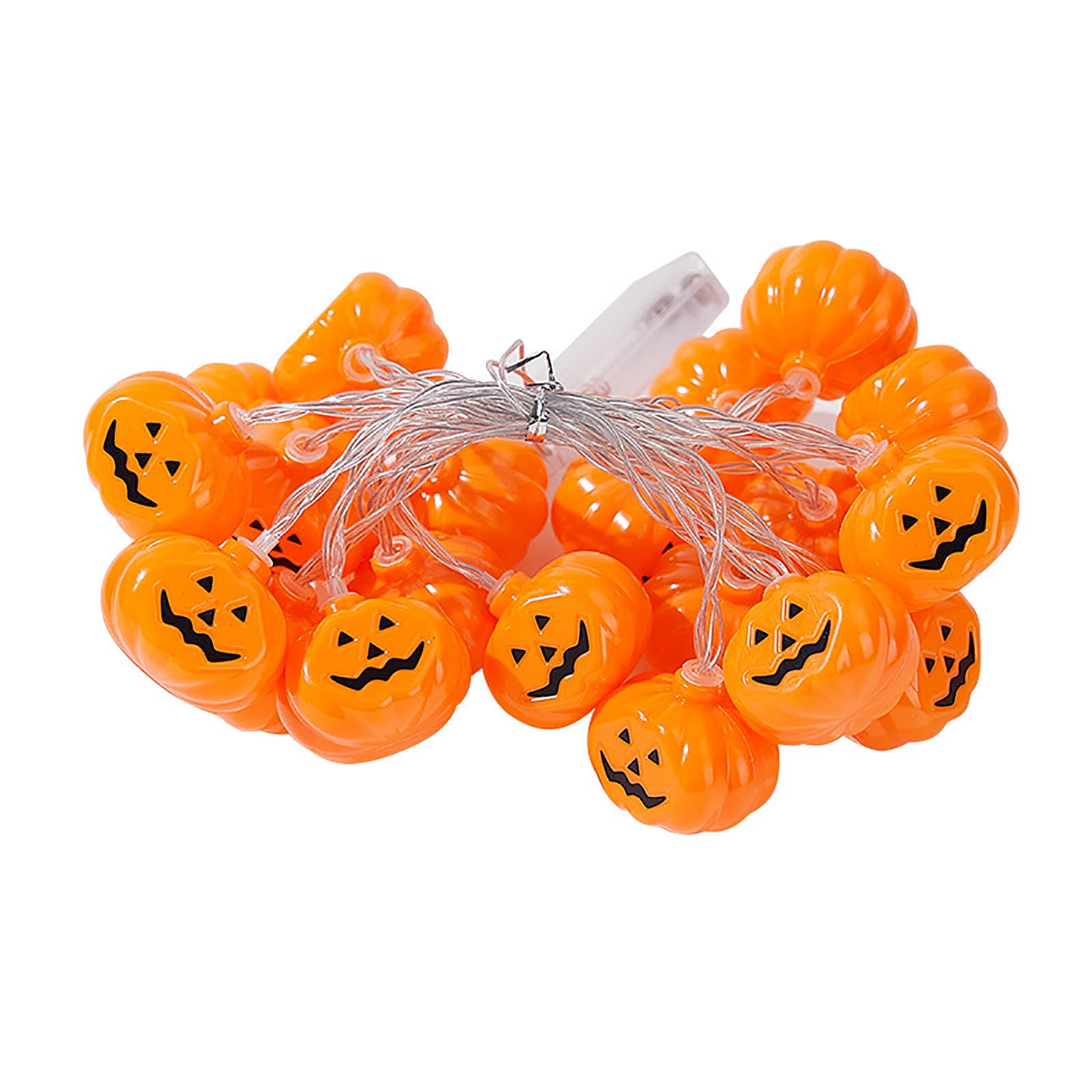Halloween-Kürbis-Lichterkette, 20/40 LEDs, Outdoor-Lichterkette, 3,4 m, Urlaubsdekoration, Batterie/USB, 2 Modi, Dauerlicht/Blinken, für Veranda, Fenster, Garten, Terrasse, Party (1,5 m 10