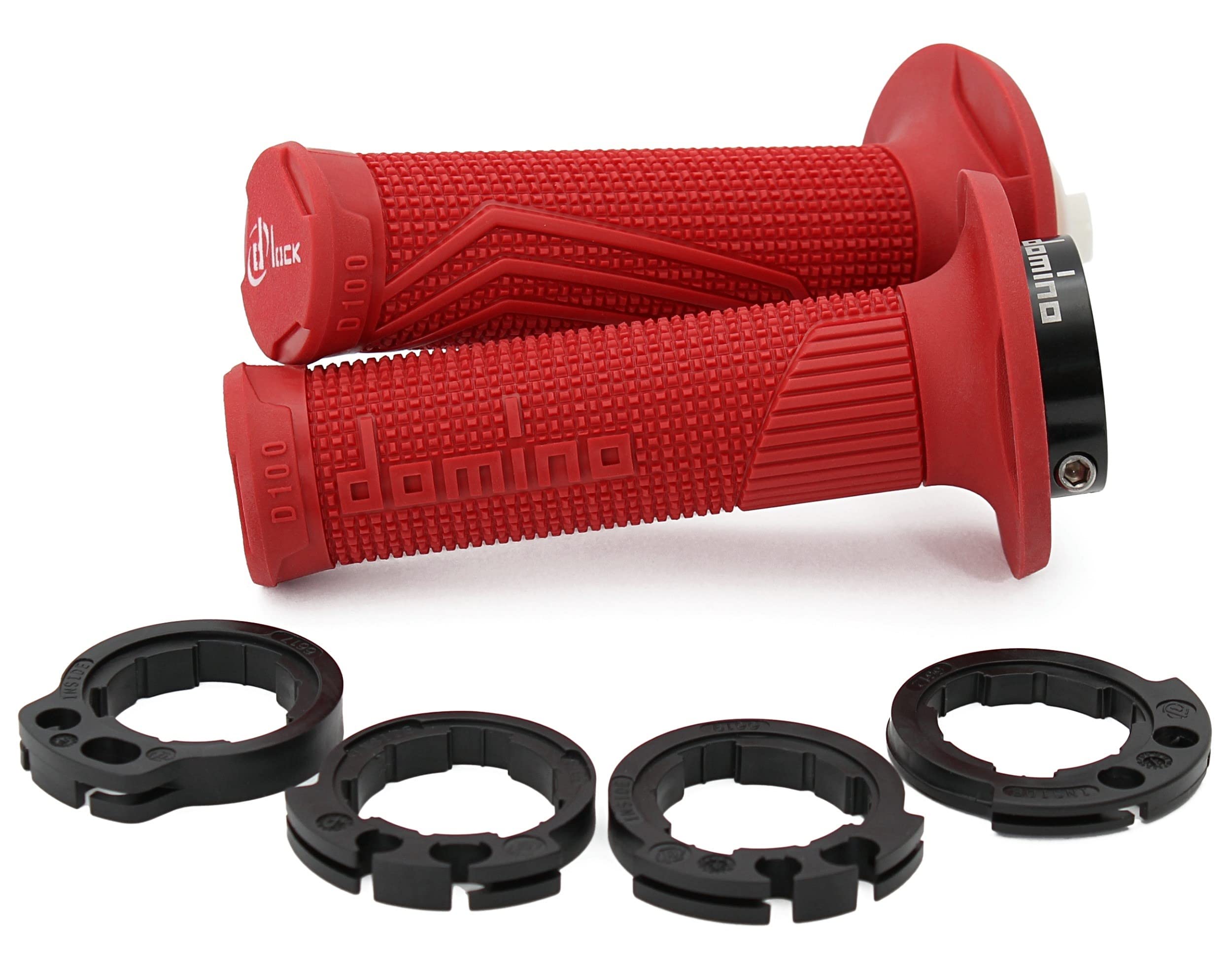 Kit Mando de Gas con puños de Goma Dominó Cerrados para Las Motos de Cross, Trial, pitbike