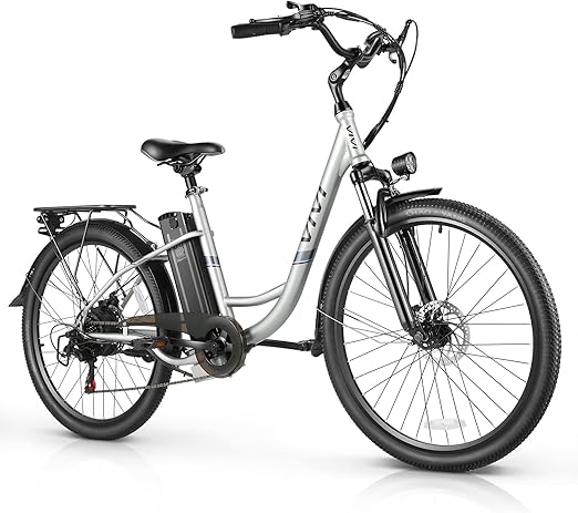 Vivi Electric Bike, 26" Electric Cruiser Bike 1000W Peak Ebike 22MPH Electric Bike for Adults, 48V Removable Battery, Cruise Control, 7 Speed Electric City Commuter Bicycle, UL 2849 Certified