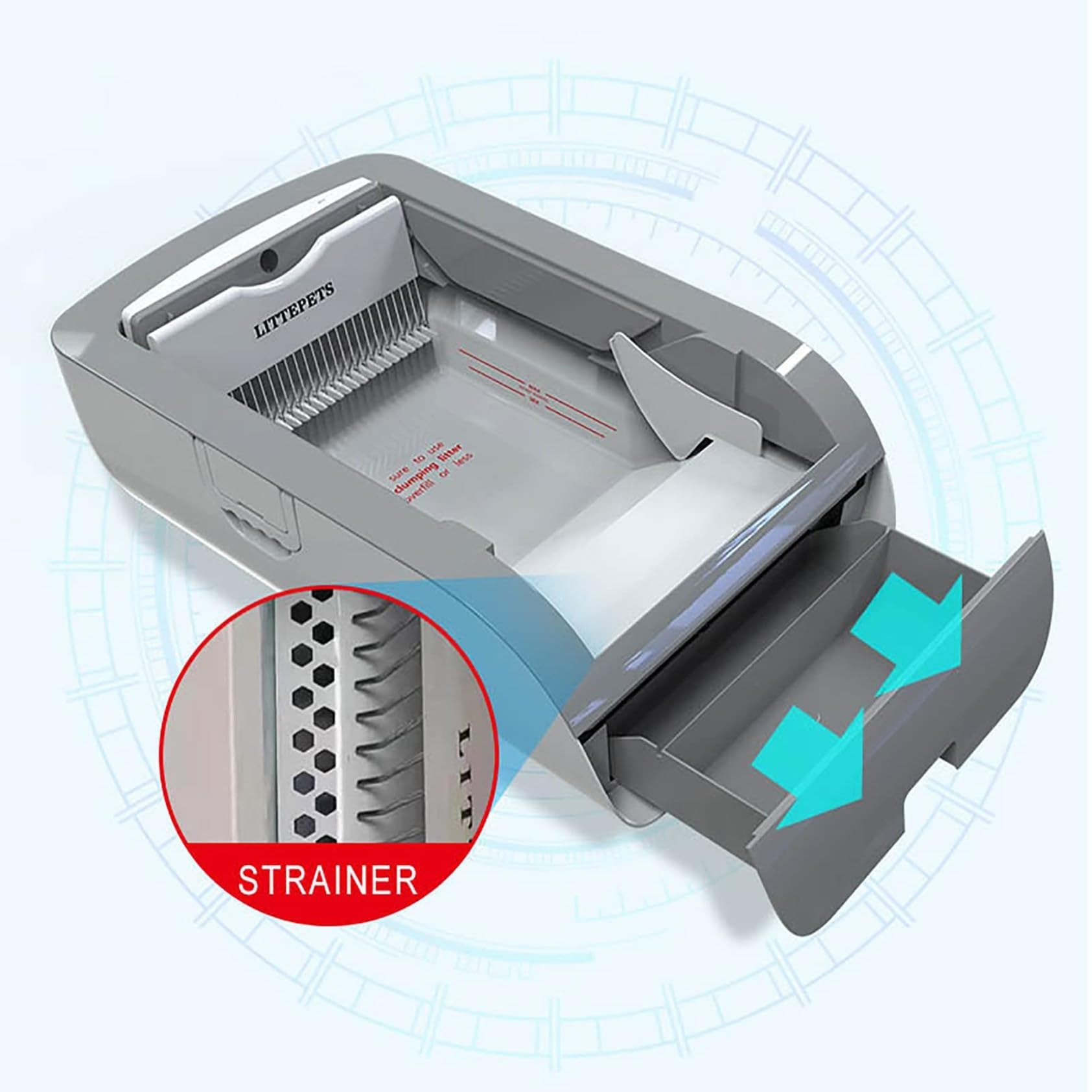 Arenero Autolimpiable para Gatos Bandeja De Arena Autolimpiable Para Gatos, Arena Automática Grande, Inodoro Inteligente Autolimpiable Con Control Por Aplicación, Caja De Arena Silenciosa Y Limpia Con