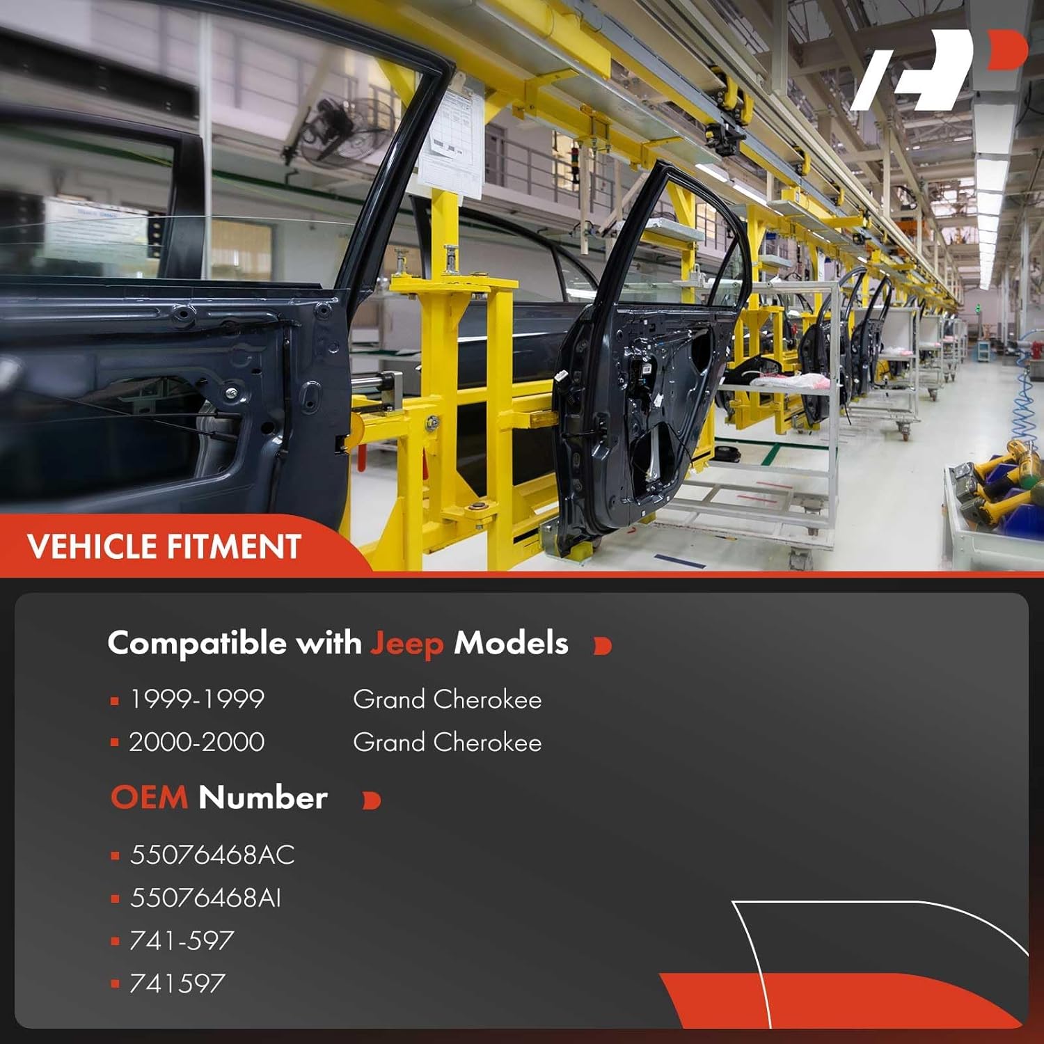A-Premium Power Window Regulator with Motor Replacement for Jeep Grand Cherokee 1999-2000 Rear Right Passenger Side (Not for Jeep Cherokee)