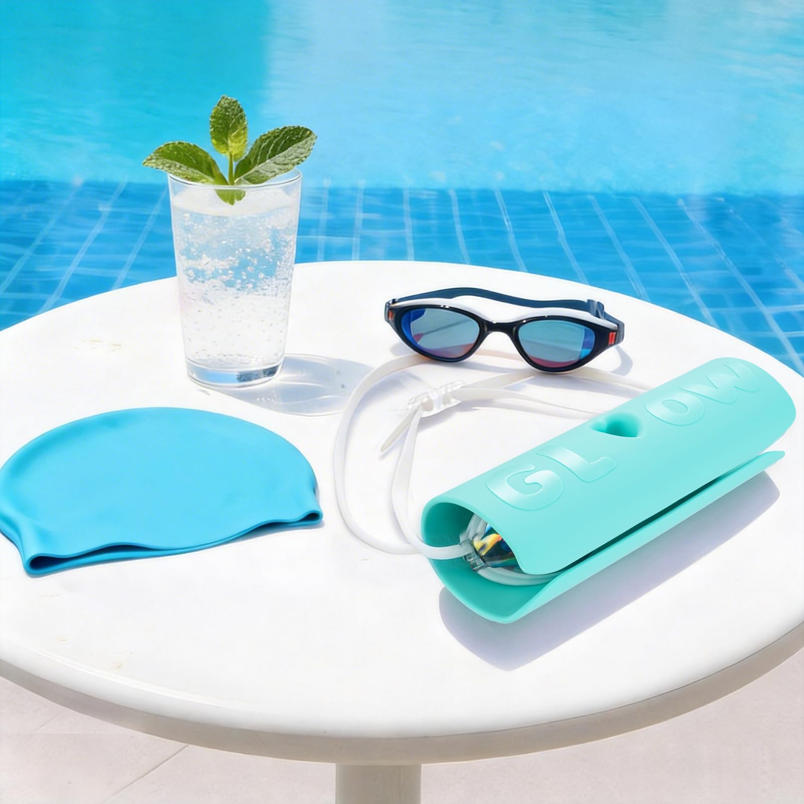 Bright Colors Swim Goggles Case, Goggles Holder for Swimming Goggles