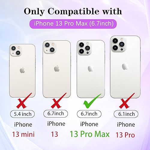 Miniatura 2 de Oqplog Funda de teléfono resistente para iPhone 13 Pro Max de 6.7 pulgadas para niñas, niños, mujeres, niños, linda cubierta dura de triple capa de