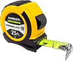 Komelon 52435; 35' x 1.06" Powerblade II Tape Measure, ABS Case, Black/Yellow, Small