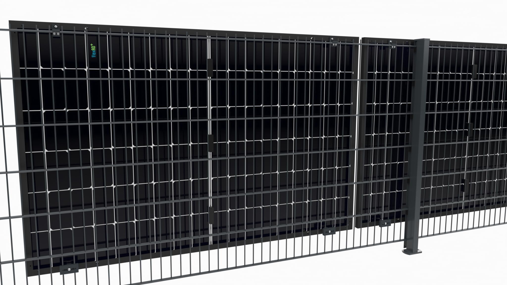 Solarhalterung für Doppelstabmatten | Wetterfeste Halterung für Solarmodule am Zaun | Rostfrei, stabile Montage, einfache Installation | RAL 7016