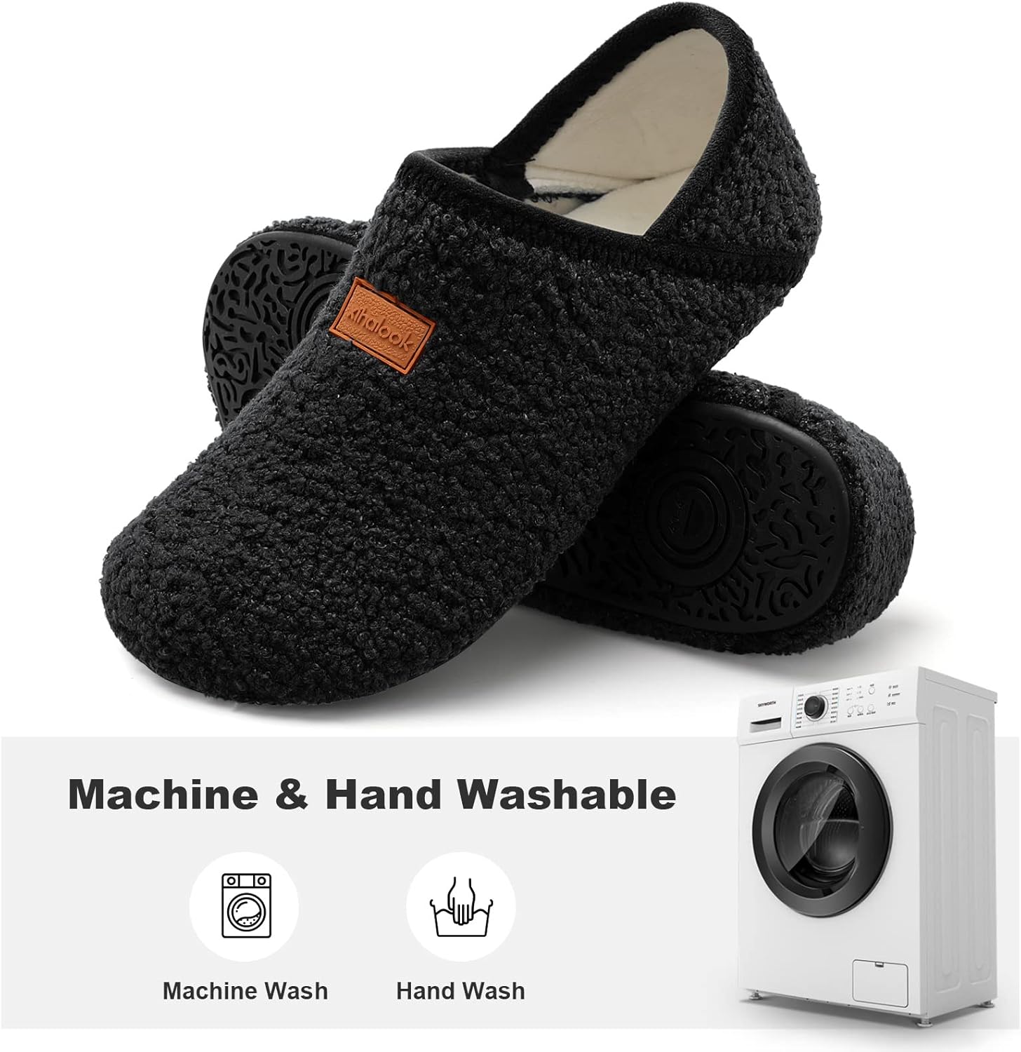 XIHALOOK House Slippers for Women Men Cozy Sock Shoes with Soft Rubber Sole Slip On for Indoor/Outdoor - Image 6