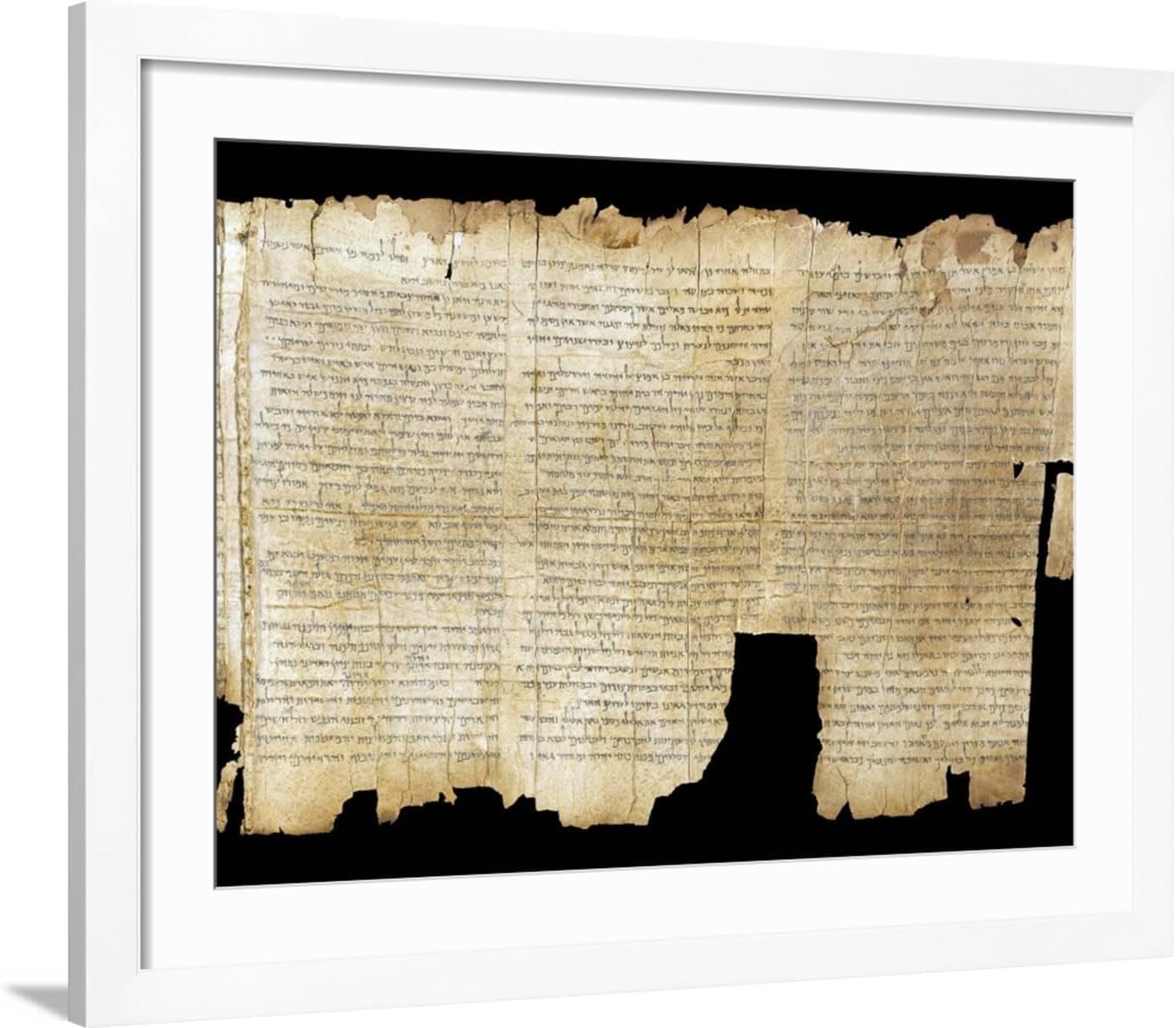 Art.com Stretched Canvas Print The Temple Scroll, from the Dead Sea Scrolls, 16" x 12"